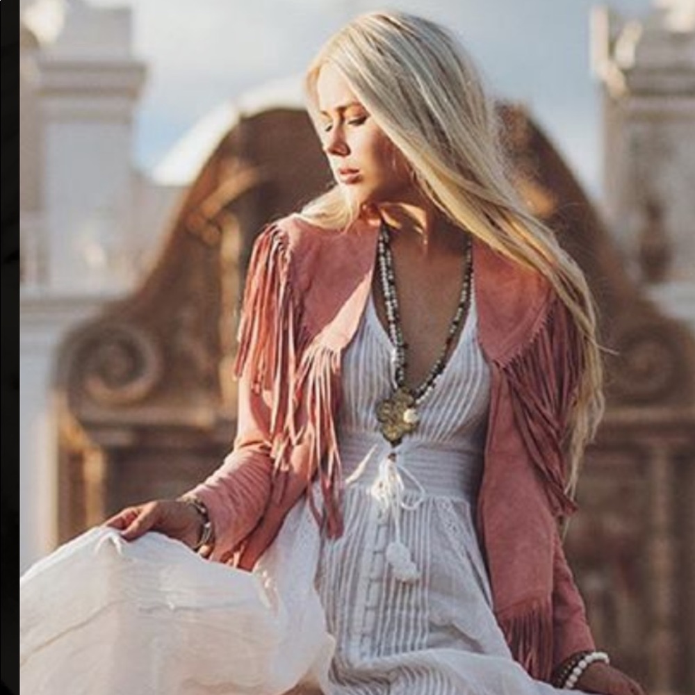 Spell & The Gypsy Coral tassel jacket S/M